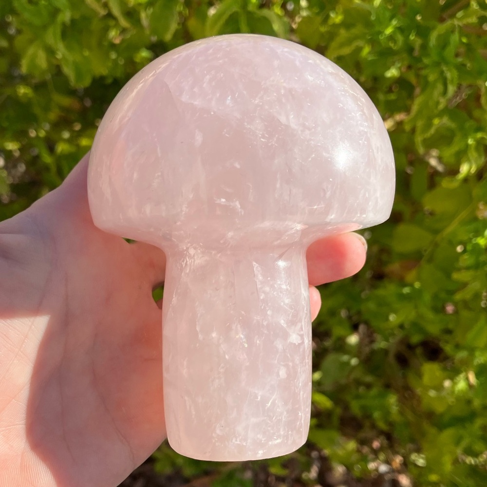 Large Rose Quartz Mushroom Crystal